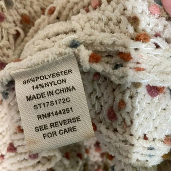 Moon & Madison XS oversized ivory pop‎ the champagne confetti cowl neck sweater - Picture 7 of 7